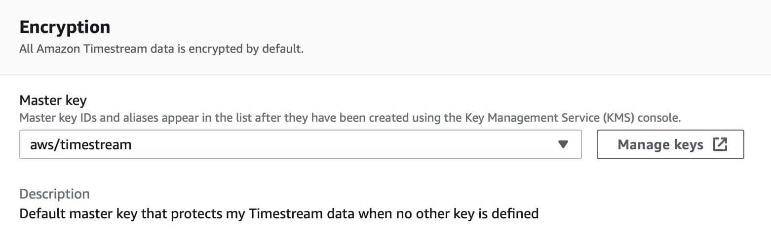 Select master key for encryption